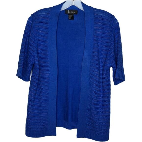 Vintage‎ Jenny Cardigan Acrylic Sweater Blue - Picture 1 of 6